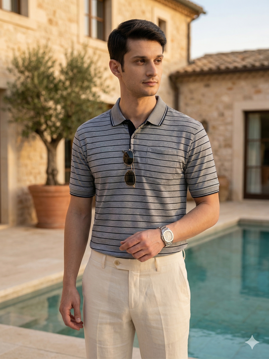 CANOE MEN Cotton Fabric Button Closure Self Design