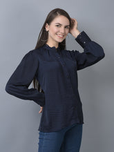 Load image into Gallery viewer, Canoe Women Full Button Placket Full Sleeve Round Neck Shirt
