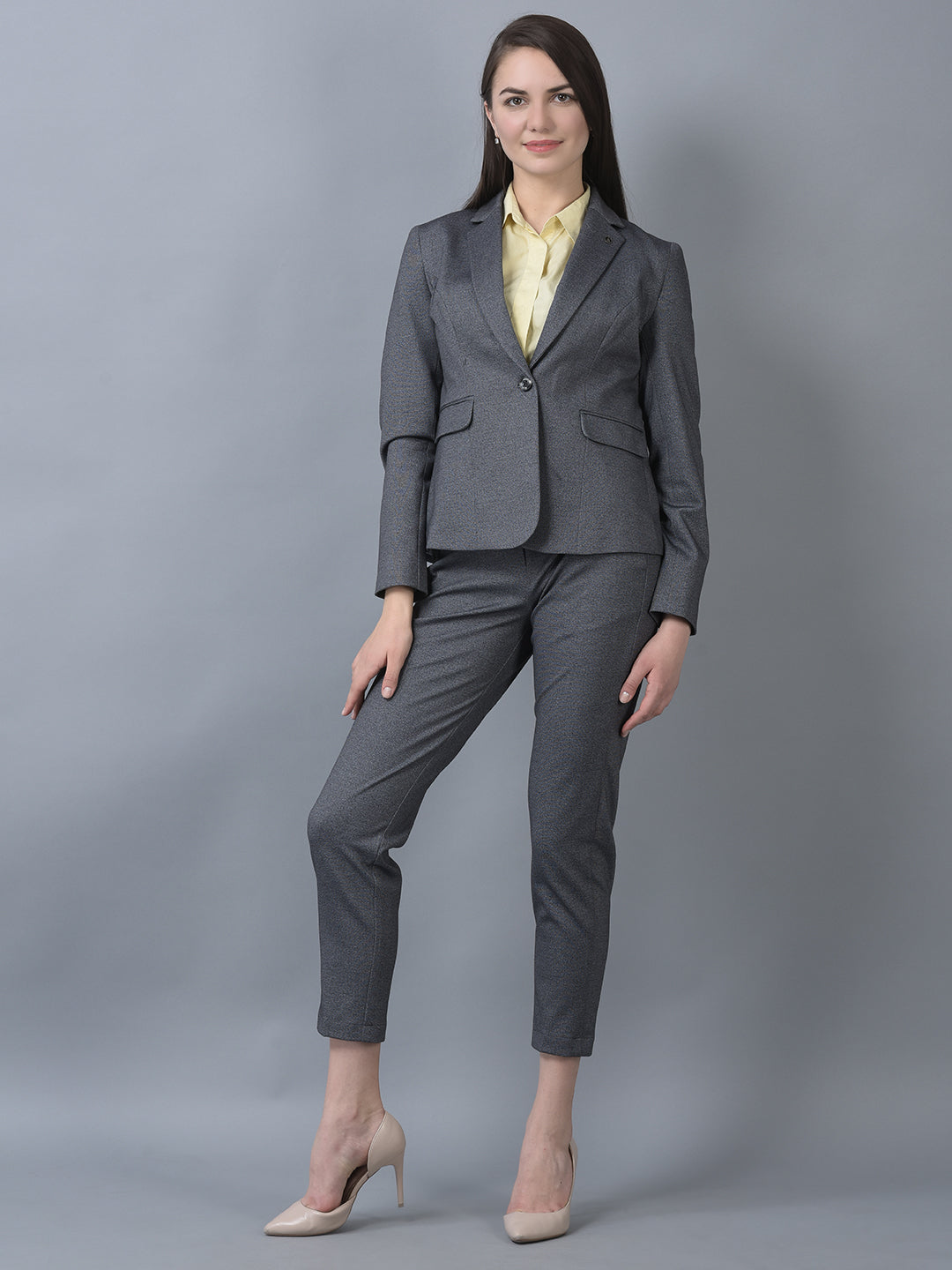 Canoe Women Notched Lapel Collar Tailored Fit Long Sleeve Suit