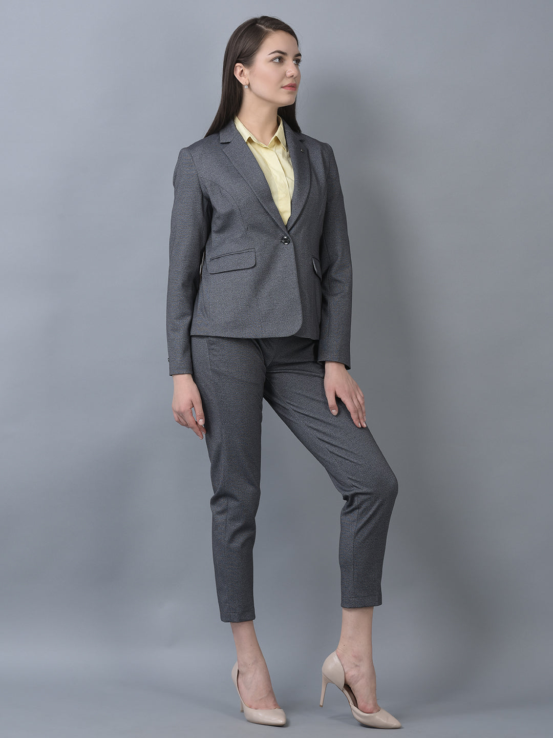 Canoe Women Notched Lapel Collar Tailored Fit Long Sleeve Suit