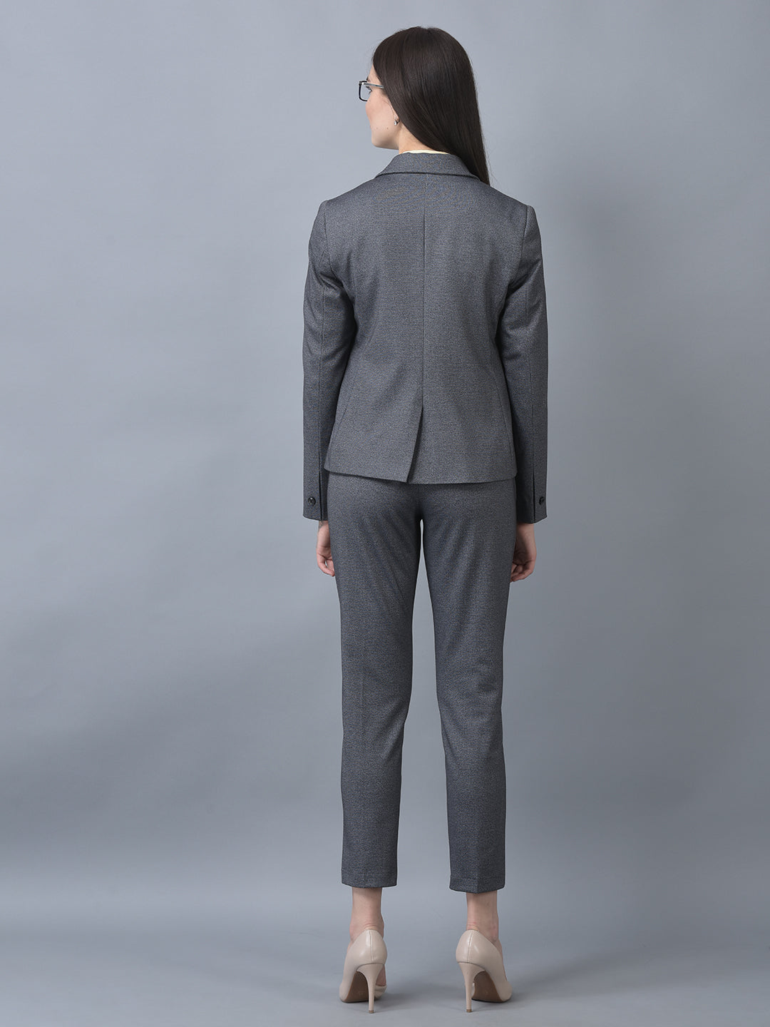 Canoe Women Notched Lapel Collar Tailored Fit Long Sleeve Suit