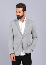 Load image into Gallery viewer, blazer for men, grey blazer for men, latest blazer for men, blazer coat, stylish blazer for men, blazer coat for men, branded blazer for men, latest blazer designs, gents blazer, canoe
