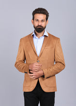 Load image into Gallery viewer, tan color blazer, blazer for men, blezer for man, blazer coat, men&#39;s blazers, casual blazer for men, best blazers for men, stylish blazer for men, blazer coat for men, canoe
