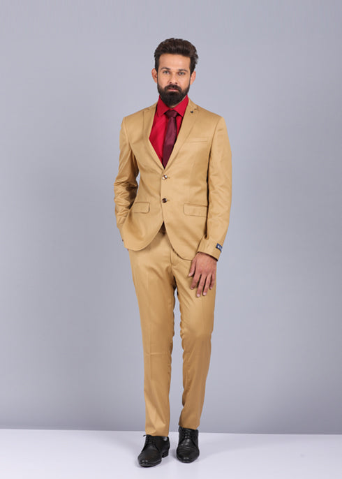 khaki suit for men, trending suit for men, slim fit suit for men, wedding suits for men, suit for men, 2 piece suit, canoe