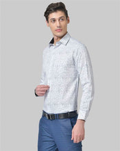 Load image into Gallery viewer, lycra shirt, best formal shirts for men, latest shirts for men, mens shirt, gents shirt, trending shirts for men, mens shirts online, low price shirting, men shirt style, new shirts for men, cotton shirt, full shirt for men, collection of shirts, printed shirt, formal shirt, tailored fit shirt, full sleeve shirt, canoe white shirt
