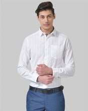 Load image into Gallery viewer, best formal shirts for men, latest shirts for men, mens shirt, gents shirt, trending shirts for men, mens shirts online, low price shirting, men shirt style, new shirts for men, cotton shirt, full shirt for men, collection of shirts, textured shirt, formal shirt, smart fit shirt, full sleeve shirt, white shirt, party shirt, office shirts, canoe
