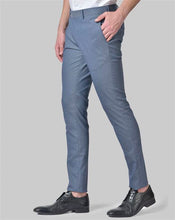 Load image into Gallery viewer, canoe blue trousers, gents trouser, trouser pants for men, formal trouser, men trouser, gents pants, men&#39;s formal trousers, office trousers
