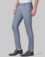 Load image into Gallery viewer, gents trouser, trouser pants for men, light grey trouser for men, formal trouser, men trouser, gents pants, men&#39;s formal trousers, office trousers, checkered trouser
