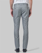 Load image into Gallery viewer, checkered trouser, gents trouser, trouser pants for men, grey trouser for men, formal trouser, men trouser, canoe gents pants, men&#39;s formal trousers
