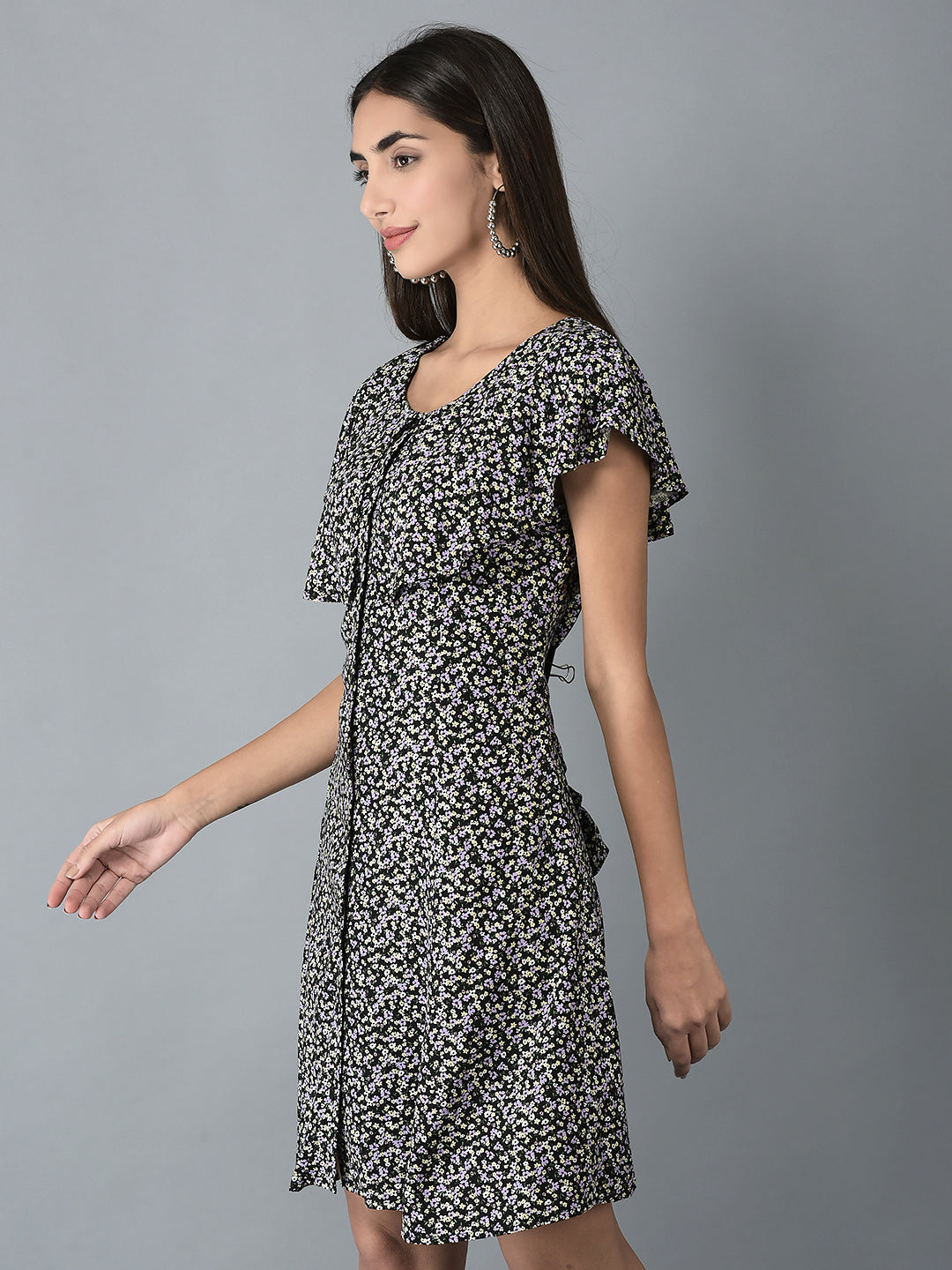 Canoe Women Floral Printed Fit and Flare Dress