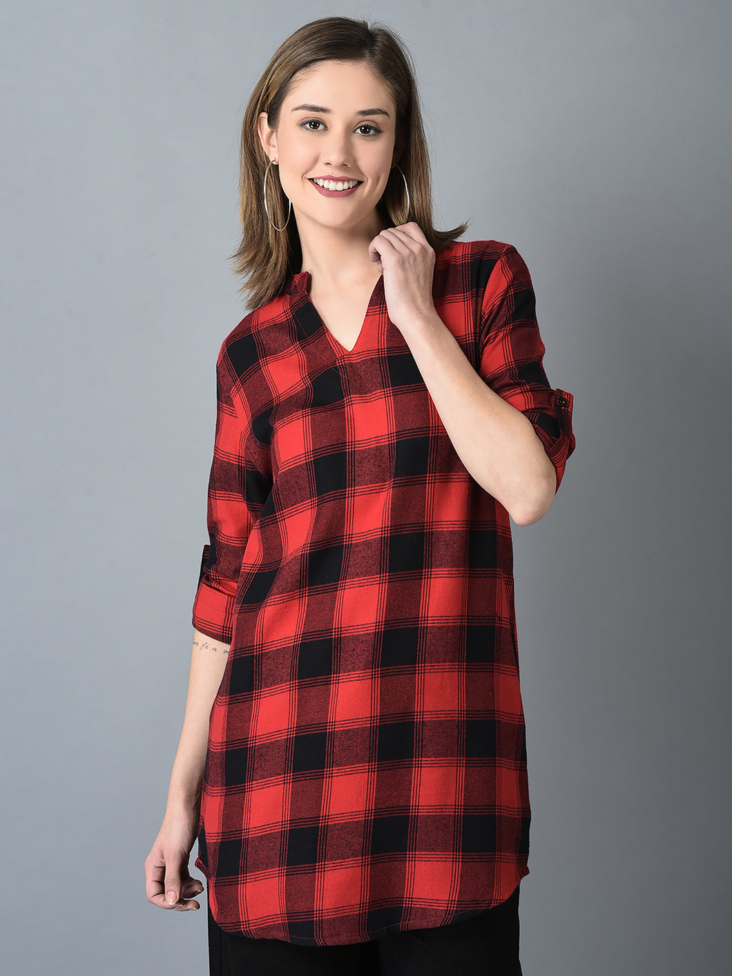 Canoe Women Flawless Fit Red Color Shirt