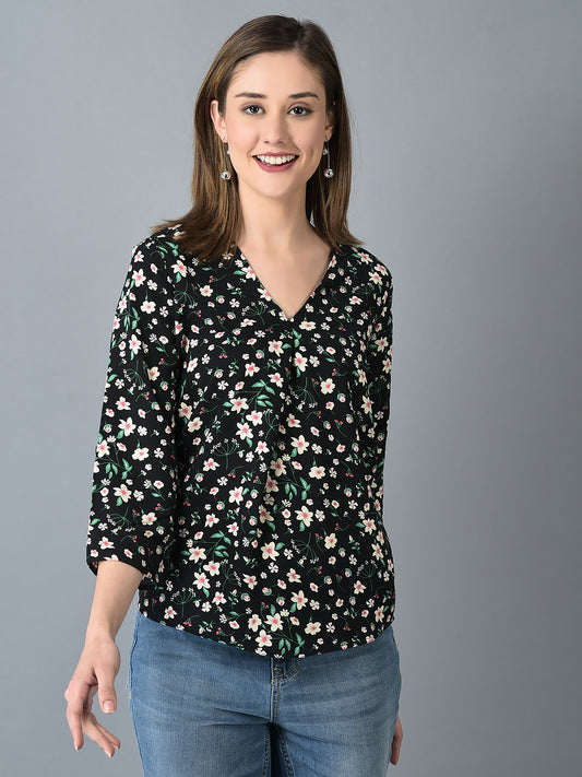 Canoe Women Floral Print And V-Neck Tunic