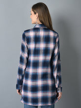 Load image into Gallery viewer, Canoe Women Straight Hem Blue Color Shirt
