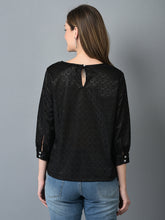 Load image into Gallery viewer, Canoe Women Smart Fit Black Solid Color Top
