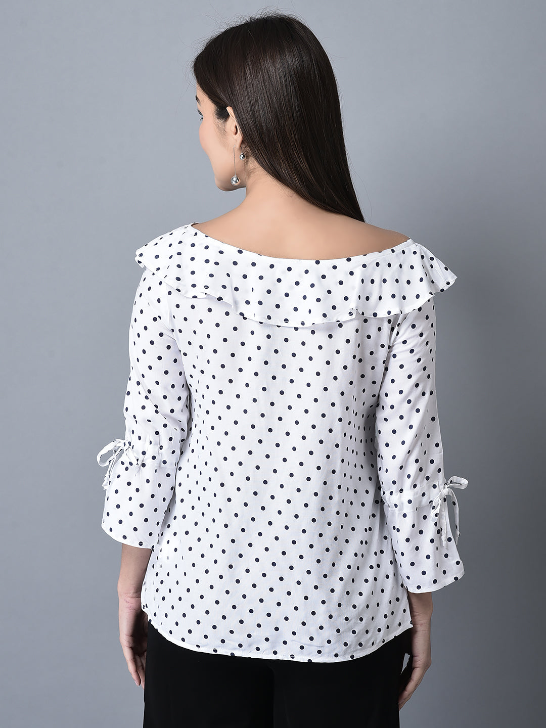 Canoe Women Flawless Fit Polka Dot Print Top