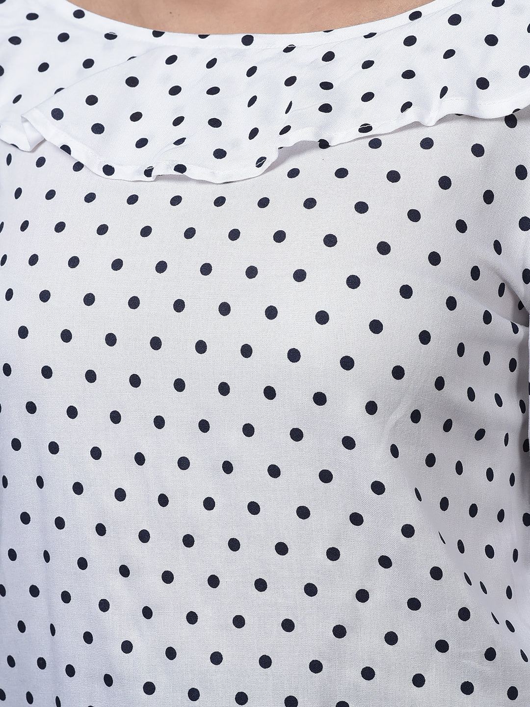 Canoe Women Flawless Fit Polka Dot Print Top