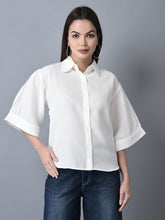Load image into Gallery viewer, Canoe Women Loose Fit White Color Shirt

