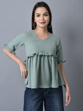 Load image into Gallery viewer, Canoe Women V-Neck Peplum Style Top
