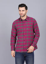 Load image into Gallery viewer, canoe mens shirt, gents shirt, trending shirts for men, mens shirts online, low price shirting, men shirt style, new shirts for men, cotton shirt, grey shirt, purple shirt, full shirt for men, checkered shirt, collection of shirts
