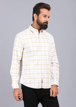 Load image into Gallery viewer, full sleeve shirts, yellow shirt mens, half sleeve shirt, best casual shirts for men, latest shirts for men, mens shirt, gents shirt, trending shirts for men, mens shirts online, low price shirting, men shirt style, new shirts for men, cotton shirt, full shirt for men, collection of shirts, checkered shirt, casual shirt, smart fit, white shirt for men, canoe
