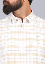 Load image into Gallery viewer, full sleeve shirts, yellow shirt mens, half sleeve shirt, best casual shirts for men, latest shirts for men, mens shirt, gents shirt, trending shirts for men, mens shirts online, low price shirting, men shirt style, new shirts for men, cotton shirt, full shirt for men, collection of shirts, checkered shirt, casual shirt, smart fit, white shirt for men, canoe
