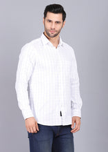 Load image into Gallery viewer,  style shirt, full sleeve shirt, best casual shirts for men, latest shirts for men, mens shirt, gents shirt, trending shirts for men, mens shirts online, low price shirting, men shirt style, new shirts for men, cotton shirt, full shirt for men, collection of shirts, checkered shirt, smart fit, white shirt, formal shirt, canoe
