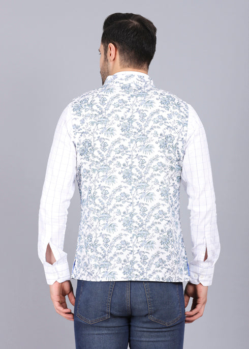 casual waist coat, latest waist coat for men, white color waist coat, stylish waist coat, 2022 waist coat styles, printed waist coat for men, mens waist coat,  teal green color waist coat, canoe