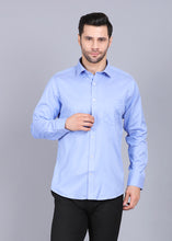 Load image into Gallery viewer, lycra shirt, best formal shirts for men, latest shirts for men, mens shirt, gents shirt, trending shirts for men, mens shirts online, low price shirting, men shirt style, new shirts for men, cotton shirt, full shirt for men, collection of shirts, striped shirt, formal shirt, smart fit shirt, full sleeve shirt, blue shirt, party shirt, canoe office shirts
