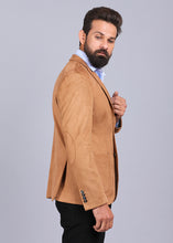Load image into Gallery viewer, tan color blazer, blazer for men, blezer for man, blazer coat, men&#39;s blazers, casual blazer for men, best blazers for men, stylish blazer for men, blazer coat for men, canoe

