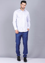 Load image into Gallery viewer, lycra shirt, best formal shirts for men, latest shirts for men, mens shirt, gents shirt, trending shirts for men, mens shirts online, low price shirting, men shirt style, new shirts for men, cotton shirt, full shirt for men, collection of shirts, striped shirt, formal shirt, smart fit shirt, full sleeve shirt, blue shirt, party shirt, office shirts, canoe
