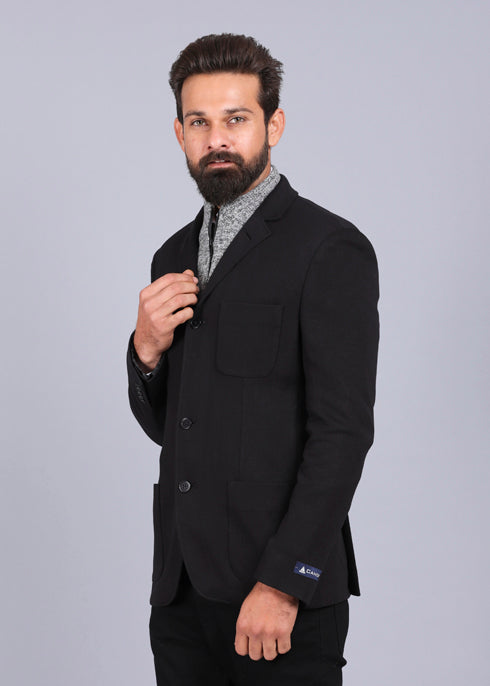 Men's stylish black sales casual blazer