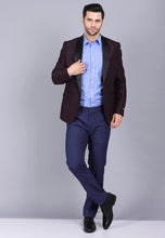 Load image into Gallery viewer, wine color blazer, blazer for men, blazer for man, blazer coat, men&#39;s blazers, casual blazer for men, best blazers for men, stylish blazer for men, blazer coat for men, canoe blazer outfits men, suits and blazers
