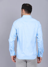 Load image into Gallery viewer, best formal shirts for men, latest shirts for men, mens shirt, gents shirt, trending shirts for men, mens shirts online, low price shirting, men shirt style, new shirts for men, cotton shirt, full shirt for men, collection of shirts, checkered shirt, formal shirt, smart fit shirt, full sleeve shirt, canoe blue shirt, party shirt, office shirts
