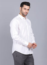 Load image into Gallery viewer, white shirt for men, best formal shirts for men, latest shirts for men, mens shirt, gents shirt, trending shirts for men, mens shirts online, low price shirting, men shirt style, new shirts for men, cotton shirt, full shirt for men, collection of shirts, solid shirt, formal shirt, smart fit shirt, full sleeve shirt, white shirt, party shirt, office shirts, canoe
