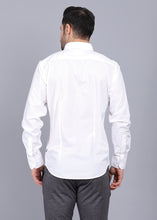 Load image into Gallery viewer, white shirt for men, best formal shirts for men, latest shirts for men, mens shirt, gents shirt, trending shirts for men, mens shirts online, low price shirting, men shirt style, new shirts for men, cotton shirt, full shirt for men, collection of shirts, solid shirt, formal shirt, smart fit shirt, full sleeve shirt, white shirt, party shirt, office shirts, canoe
