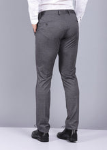 Load image into Gallery viewer, knitted trouser, grey trouser, gents trouser, trouser pants for men, formal trouser, men trouser, gents pants, men&#39;s formal trousers, office trousers, canoe
