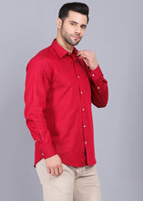 Load image into Gallery viewer, best formal shirts for men, latest shirts for men, mens shirt, gents shirt, trending shirts for men, mens shirts online, low price shirting, men shirt style, new shirts for men, cotton shirt, full shirt for men, collection of shirts, solid shirt, formal shirt, smart fit shirt, full sleeve shirt, red shirt, party shirt, office shirts, canoe
