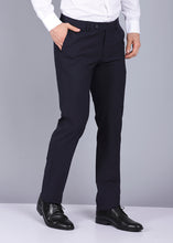 Load image into Gallery viewer,  navy trousers, gents trouser, trouser pants for men, formal trouser, men trouser, gents pants, canoe men&#39;s formal trousers, office trousers, trending men trouser
