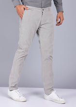 Load image into Gallery viewer, solid grey trouser, trouser for men, trouser pants for men, best trousers for men, male trousers, stylish trousers, mens grey color trouser, canoe casual trouser
