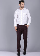 Load image into Gallery viewer, mens wine trousers, gents trouser, trouser pants for men, formal trouser, men trouser, gents pants, men&#39;s formal trousers, office trousers, canoe
