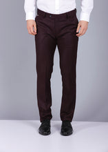 Load image into Gallery viewer, mens wine trousers, gents trouser, trouser pants for men, formal trouser, men trouser, gents pants, men&#39;s formal trousers, canoe office trousers
