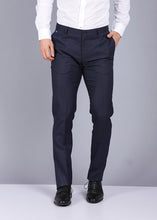Load image into Gallery viewer, blue trouser, gents trouser, trouser pants for men, formal trouser, men trouser, gents pants, men&#39;s formal trousers, office trousers, canoe
