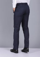 Load image into Gallery viewer, blue trouser, gents trouser, trouser pants for men, formal trouser, men trouser, gents pants, men&#39;s formal trousers, office trousers, canoe

