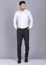 Load image into Gallery viewer, mens black trousers, gents trouser, trouser pants for men, formal trouser, men trouser, gents pants, men&#39;s formal trousers, office trousers,canoe
