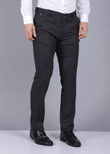 Load image into Gallery viewer, mens black trousers, gents trouser, trouser pants for men, formal trouser, men trouser, gents pants, canoe men&#39;s formal trousers, office trousers
