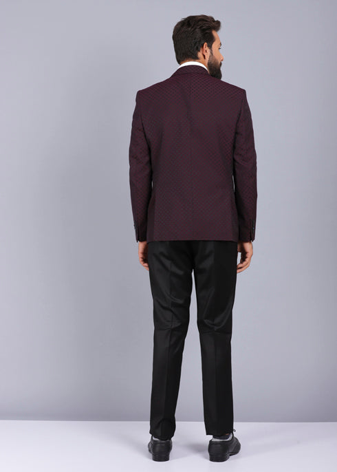 Casual Jacket Wine Color