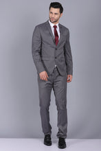 Load image into Gallery viewer, grey suit for men, suit for men, trending suit for men, wedding suits for men, wedding suit, 2 piece suit, best suits for men, canoe formal suit
