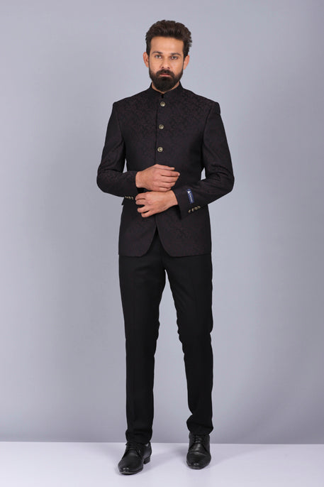 formal Bandhgala for men, bandhgala style, wine color bandhgala, bandhgala coat, knitted bandhgala, latest bandhgala style 2022, canoe