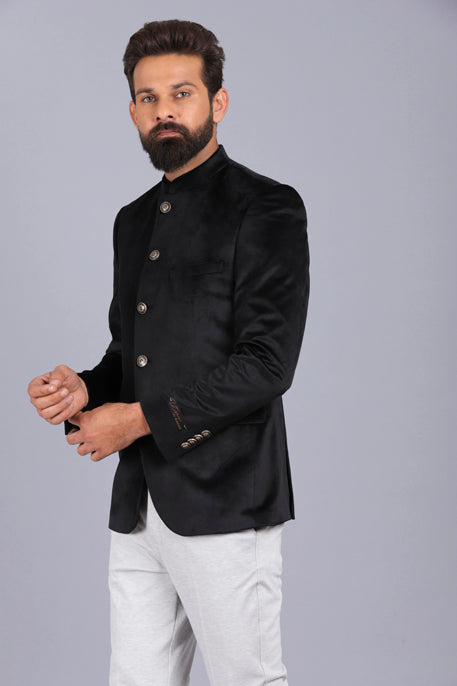 formal Bandhgala for men, bandhgala style, black color bandhgala, bandhgala coat, canoe latest bandhgala 2022