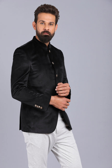 formal Bandhgala for men, bandhgala style, black color bandhgala, bandhgala coat, canoe latest bandhgala 2022